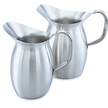 Vollrath Satin Finish S/S Hollow Handle Bell-Shaped 2 Qt Pitcher