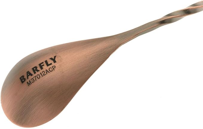 Barfly Bar Spoon, Teardrop End 11 13/16" (30 cm), Antique Copper