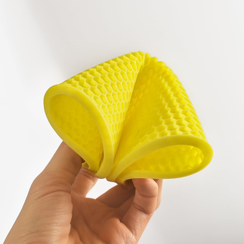 homEdge Silicone Trivets Mat, 6 Packs Multipurpose Non Slip Heat Resistant Pot Holder-Yellow