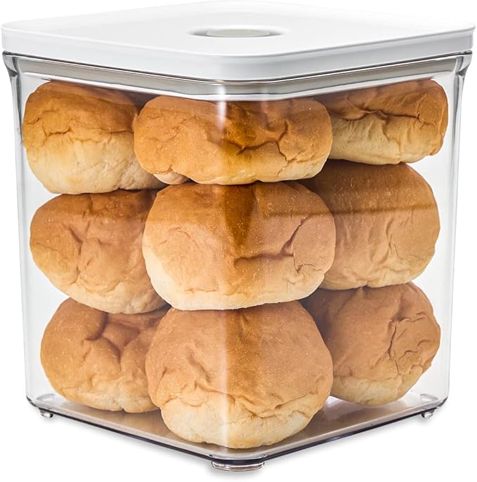 VAKUEN Premium Airtight Food Storage Containers, 3.28qt 1 Piece, Smart One-Click Seal Lid, No Hinges, Patented Double Silicone Lining, 100% Leak Proof, BPA-FREE, Dishwasher, Microwave Safe
