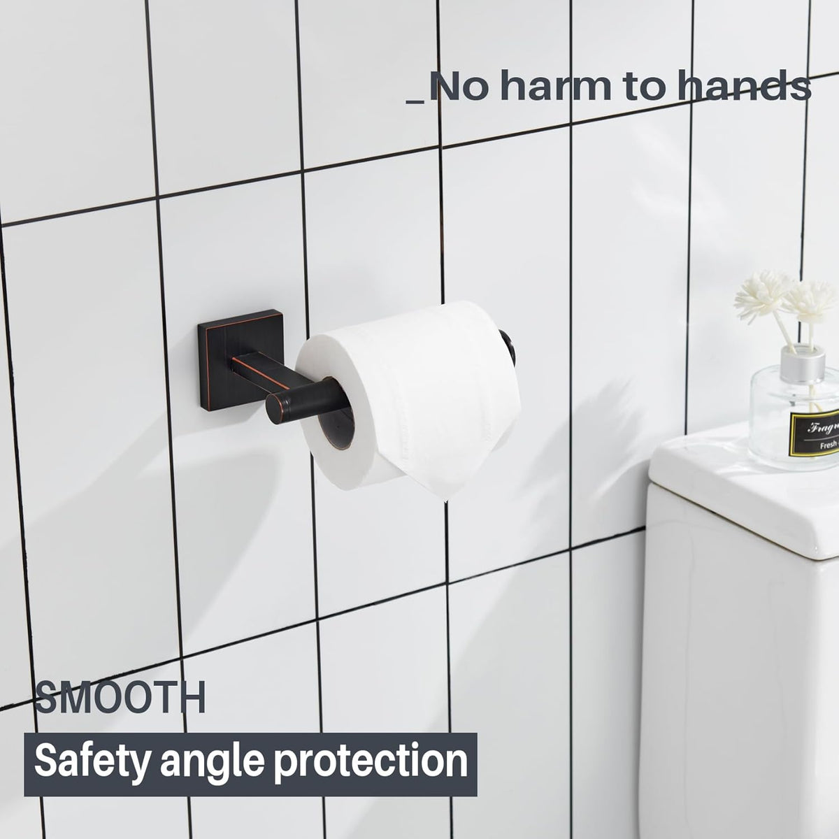 KOKOSIRI Toilet Paper Holder Oil Rubbed Bronze Toilet Roll Holder Hold Mega Rolls Kitchen Bathroom Tissue Paper Dispenser Stainless Steel, B2008ORB