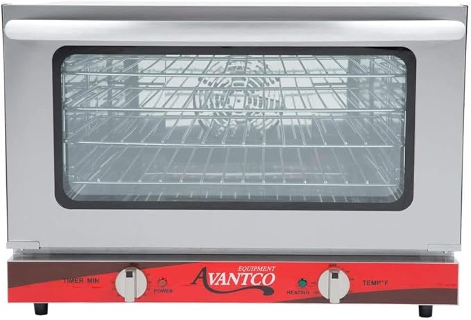 Avantco CO-16 Half Size Countertop Convection Oven, 1.5 Cu. Ft. - 120V, 1600W