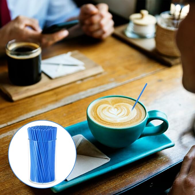 500 Pcs Royal Blue Coffee Stir Sticks Set Acrylic Coffee Stirrers Holder Dark Blue Coffee Stirrers Plastic Stir Straws for Coffee Milk Cocktail Drinks Home Kitchen Christmas Party Supplies