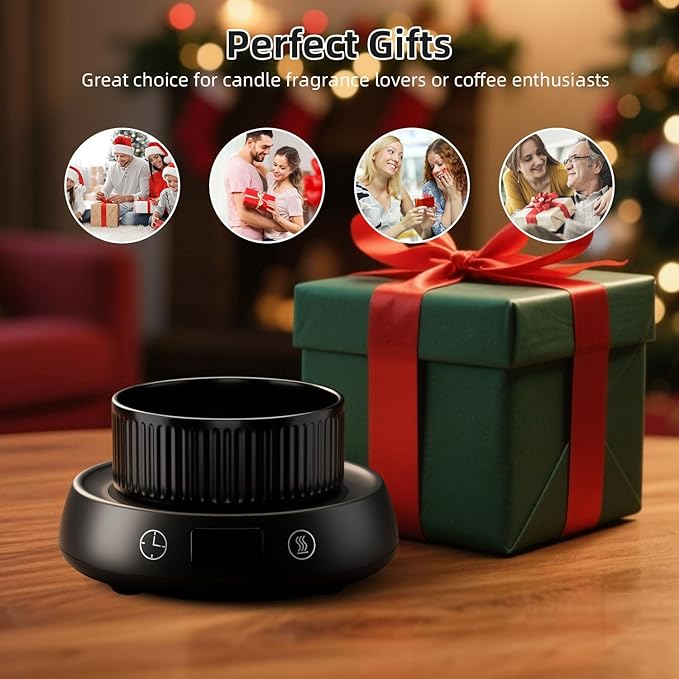 Mug Warmer for Desk, Electric Coffee Cup Warmer 8H Auto Shut Off Candle Warmer for Home Office, Smart Tea Beverage Coffee Warmer with 3 Temperature Setting, Wax Melt Warmer Scented Oil Wax Cube Melter
