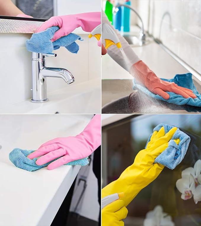 Window Cleaning Kit with Storage Bucket, Window Squeegee with 4.13ft Extension Pole, Scrubber, Spray Bottle,Duster Cloth, Squeegee with Rotating Head, Professional Window Cleaning Tools