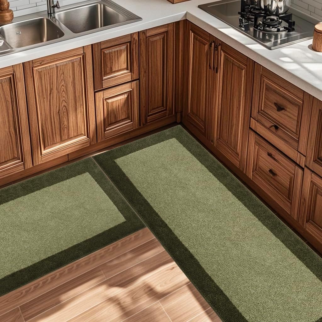 Machine Washable Runner Rug 24" x 84", Non Slip Kitchen Mat for Floor, Absorbent Entryway Rug for Kitchen, Bedroom, Hallway, Bathroom, Door (Roll Packing)