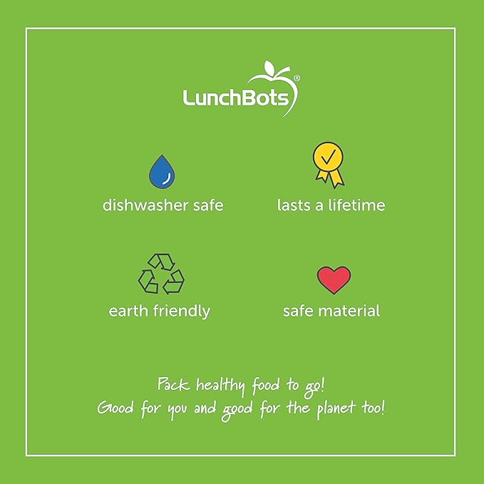 LunchBots Build -a- Bento Lunch Box, Silicone Bento Box for Kids, Multi-Compartment Lunch Container, Oven & Dishwasher Safe, BPA Free, 32 oz - Tie Dye Dark Blue