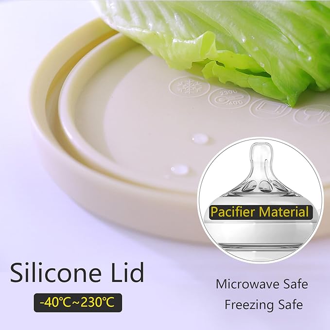 16 oz Glass Food Storage Containers - Clear, Meal Prep Containers, Freeze Bowls, Microwave Safe (2pcs)
