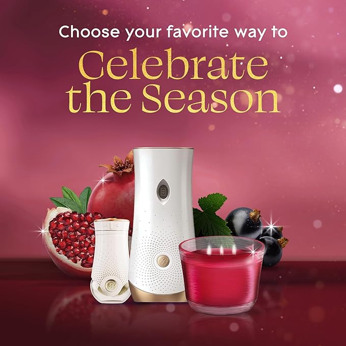 Glade 3-Wick Scented Candle Jar, Pomegranate & Currant, Air Freshener Infused with Essential Oils, 6.8 Oz, 3 Count