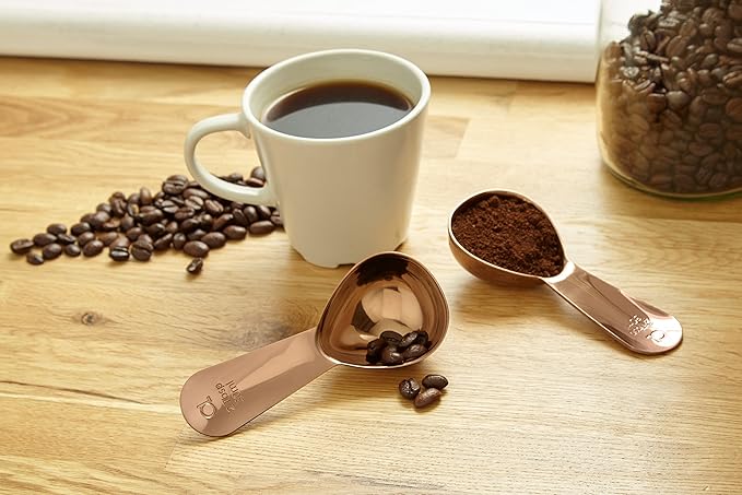Apace Living Coffee Scoop (Set of 2) - 2 Tablespoon (2 Tbsp / 1/8 Cup / 1 oz) - The Best Stainless Steel Measuring Spoons for Coffee, Tea, and More