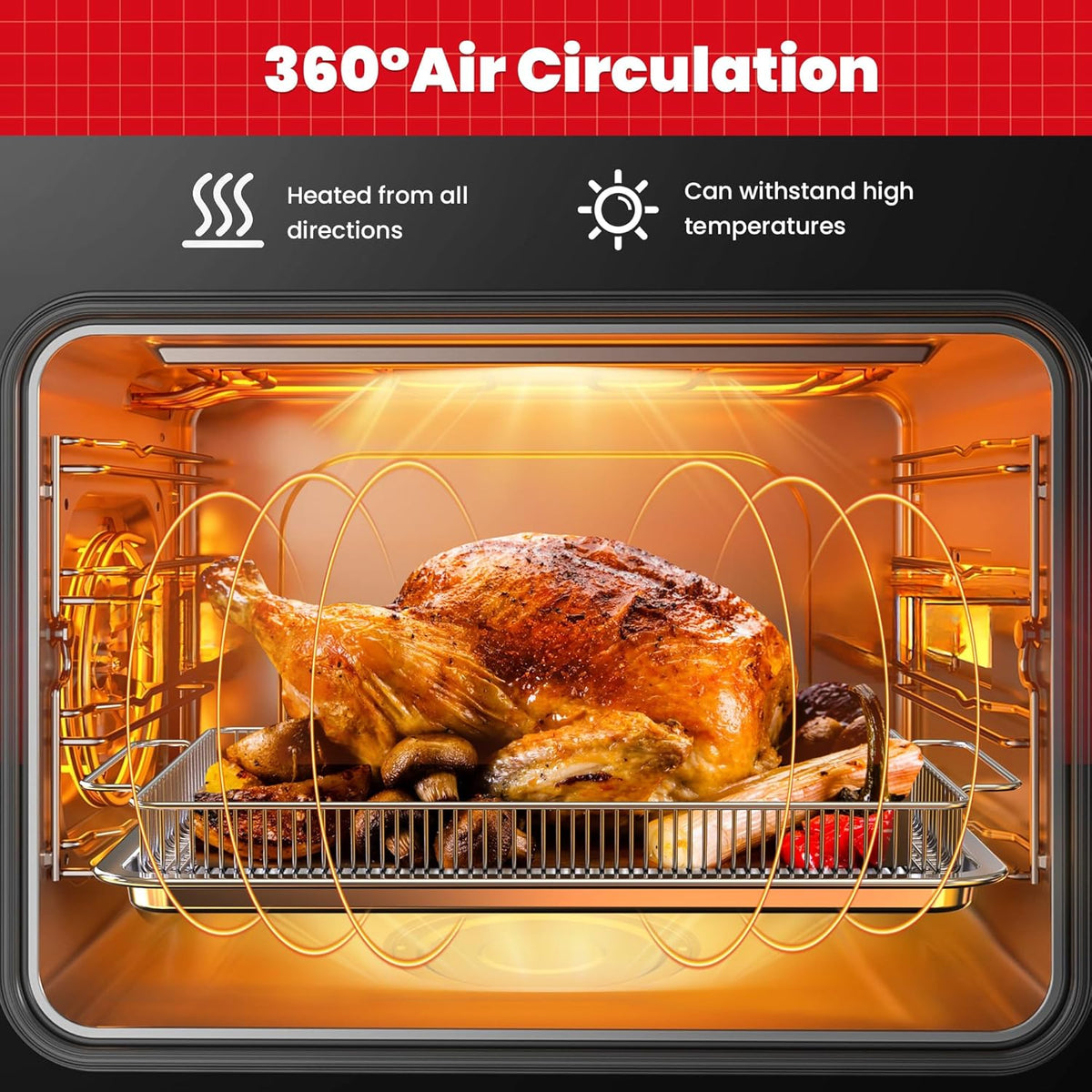 Air Fryer Basket for Oven,Ease Of Cleaning,Air Fryer Basket and Stainless Steel Baking Tray Pant Oven with 50 Sheets Parchment Papers,Air Fryer Pan Rack for Cooking Baking Dishwasher (2 Set M+L)