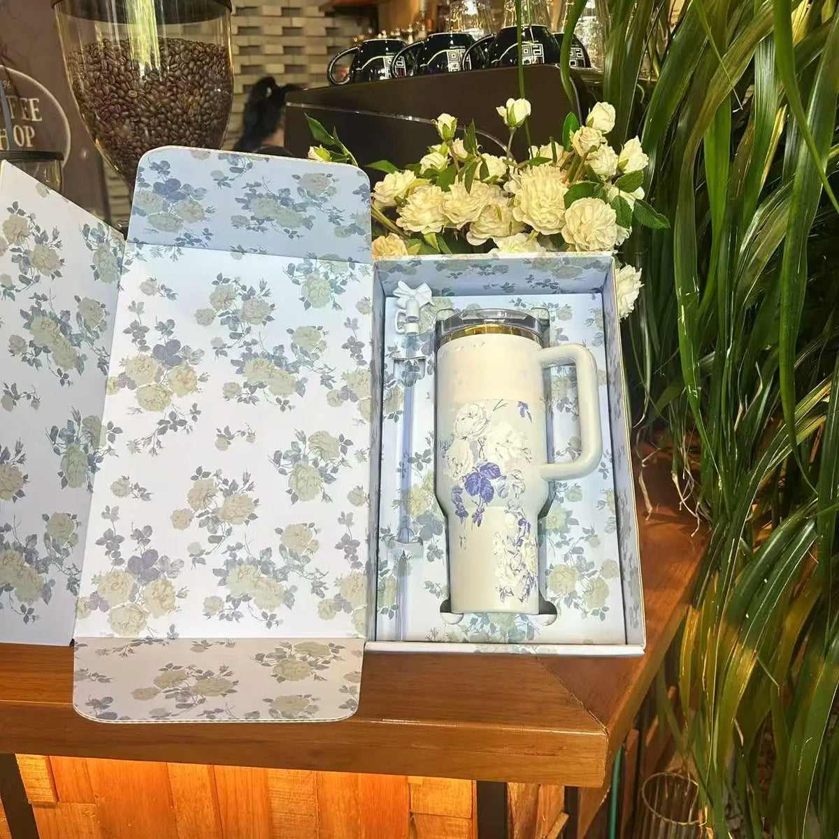 Floral Stanley Style 40oz Tumbler