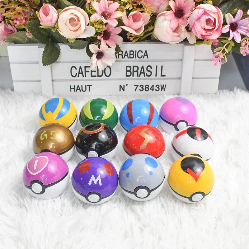 12Pcs Pokemon Poke Ball Set