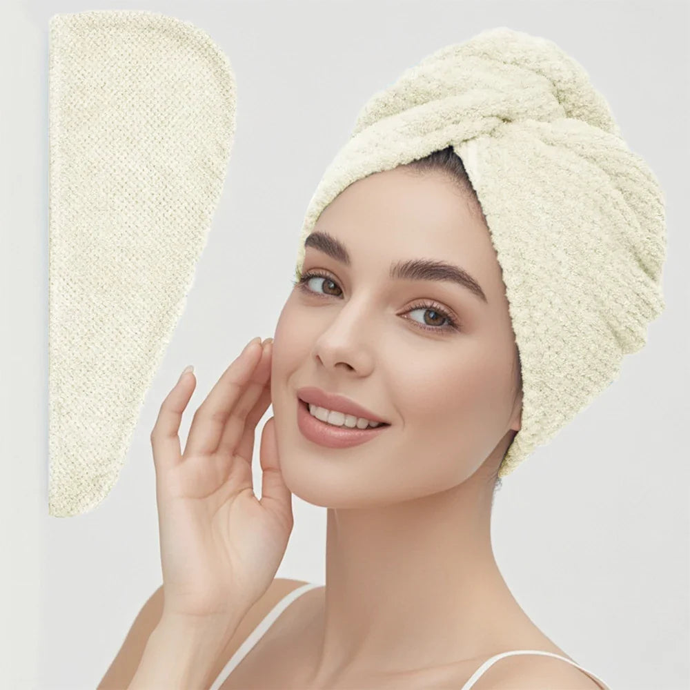 Solid Color Hair Towel Wrap