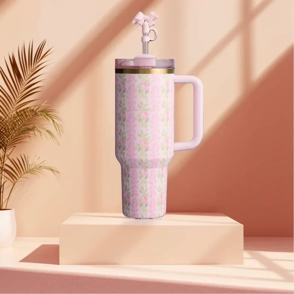 Pretty Stanley Style 40oz Tumbler