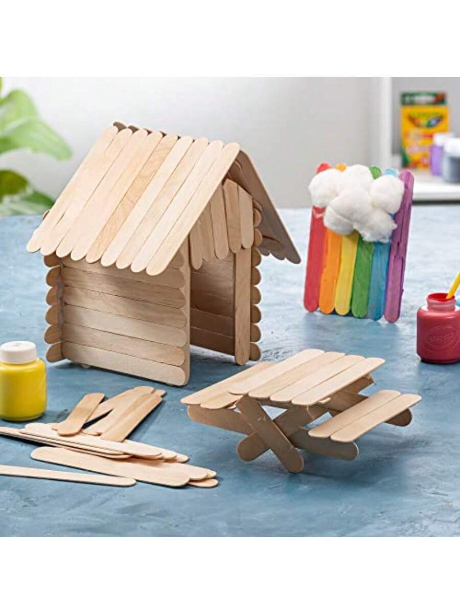100pcs Jumbo Wooden Craft Sticks