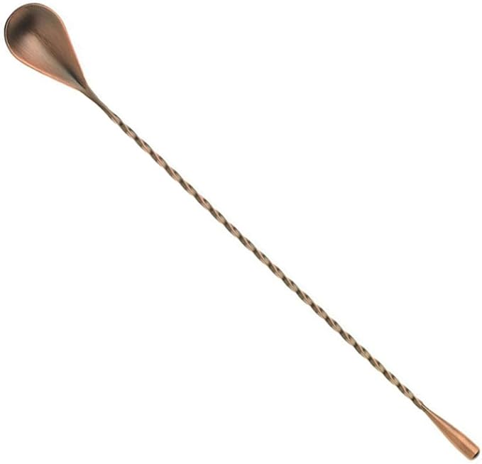 Barfly Bar Spoon, Teardrop End 11 13/16" (30 cm), Antique Copper