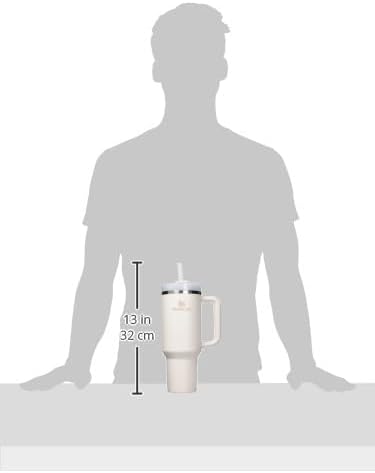 STANLEY Quencher H2.0 Tumbler with Handle and Straw 40 oz Flowstate 3-Position Lid Cup Holder Compatible for Travel Insulated Stainless Steel Cup BPA-Free Rose Quartz 2.0