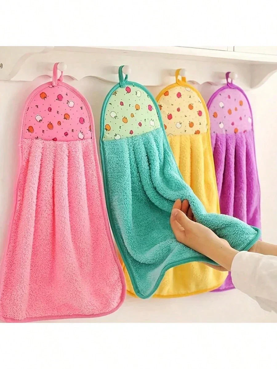 3pcs Coral Fleece Kitchen Towels
