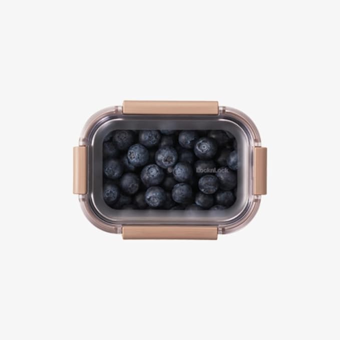 LocknLock Stainless Steel Food Storage Container - Airtight, Leak-proof, Stackable (310ml x 3) | Modular Design for Meal Prep, Lunch, Freezer & Dishwasher Safe