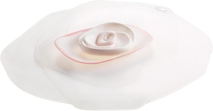 Charles Viancin - Rose Silicone Lid for Food Storage and Cooking - Airtight Seal on Any Smooth Rim Surface