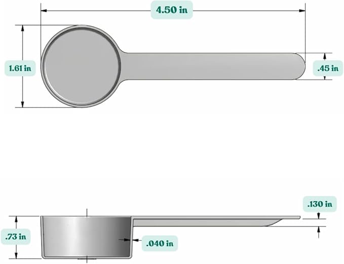 4 Teaspoon (20 mL) Long Handle Scoop for Measuring Coffee, Pet Food, Grains, Protein, Spices and Other Dry Goods (Pack of 10)
