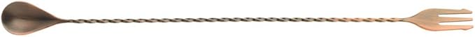 Barfly Bar Spoon, Fork End 15 3/4" (40 cm), Antique Copper