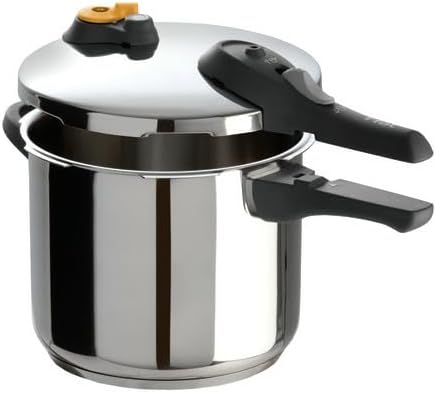 T-fal Ultimate Stainless Steel Pressure Cooker 6.3 Quart, Induction Compatible, Secure Locking Lid, Safe & Easy to Use, Cookware, Pots and Pans, Kitchen, Dishwasher Safe, Silver