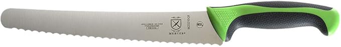 Mercer Culinary Millennia Colors Bread Knife, 10-Inch Wavy Edge Wide, Green