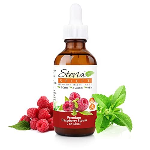 Stevia Select Raspberry Flavored Liquid Stevia – Zero Calorie Coffee, Tea, Drink & Baking Sweetener, All-Natural, No Erythritol, Keto-Friendly Sugar Alternative, 300 Servings – 2 Oz (1 Pack)