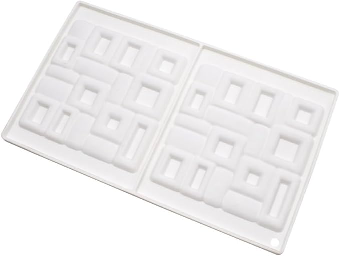 mostsom Silicone Molds Baking Mold for Mousse Cake, Silicone Mold for Chocolate, French Dessert Mold for Pastry Chocolate, Reusable Non-Stick Easy Release Baking Molds (G_ Square)