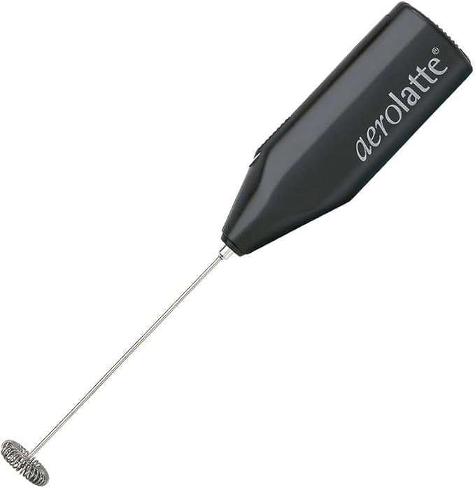 Aerolatte Milk Frother with Counter Stand, The Original Steam-Free Frother, Black