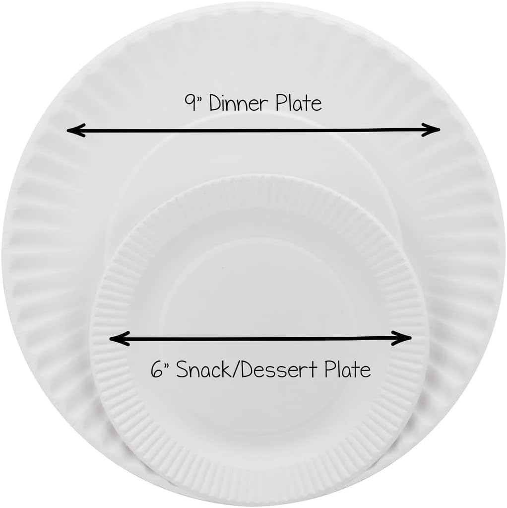 Hygloss Products Paper Plates - Uncoated White Plate - Use for Foodware, Events, Activities, Crafts Projects and More - Environmentally Friendly - Recyclable and Disposable - 6-Inches - 200 Pack