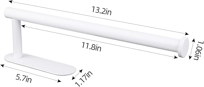 Paper Towel Holders,Paper Towels Rolls - for Kitchen,Paper Towels Bulk- Self-Adhesive Under Cabinet,Both Available in Adhesive and Screws,Stainless Steel Paper Towel Holder(White)