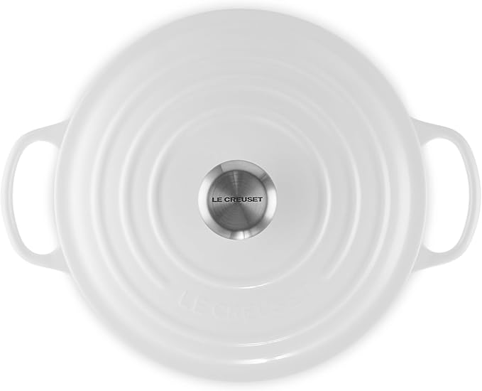 Le Creuset Enameled Cast Iron Signature Round Dutch Oven, 5.5 qt., White