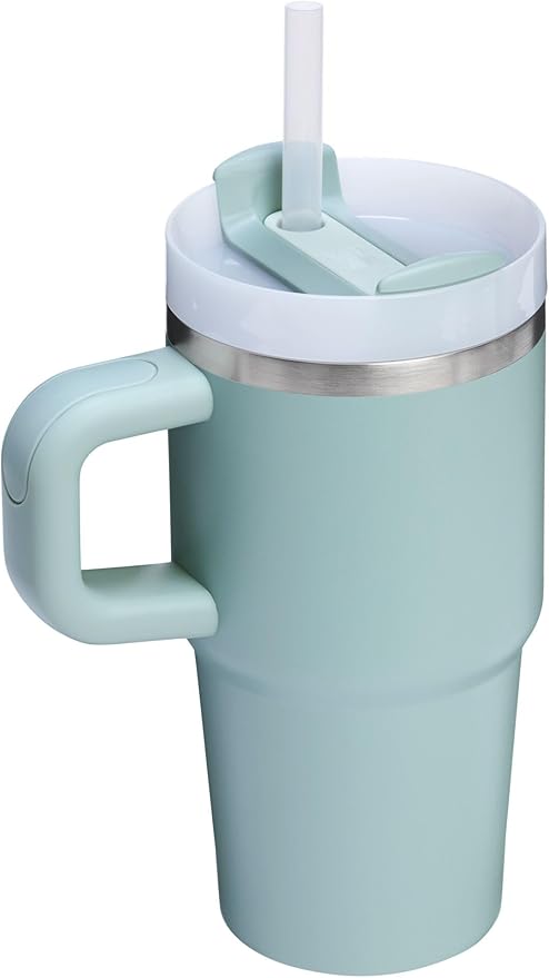 STANLEY Quencher H2.0 Tumbler with Handle and Straw 20 oz | Flowstate 3-Position Lid | Cup Holder Compatible for Travel | Insulated Stainless Steel Cup | BPA-Free | Seafoam