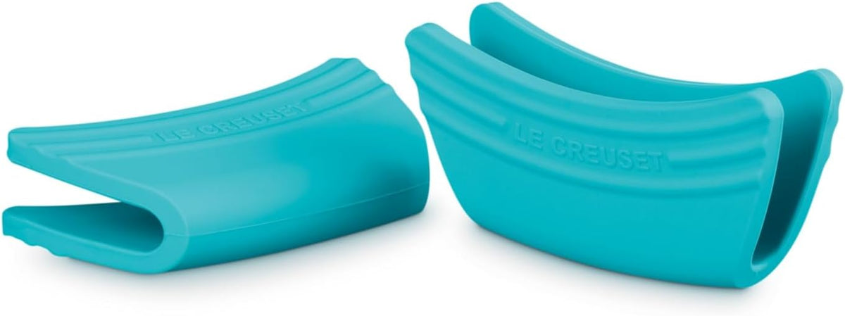 Le Creuset Silicone Set of 2 Handle Grips, 5" x 2 1/2" each, Caribbean