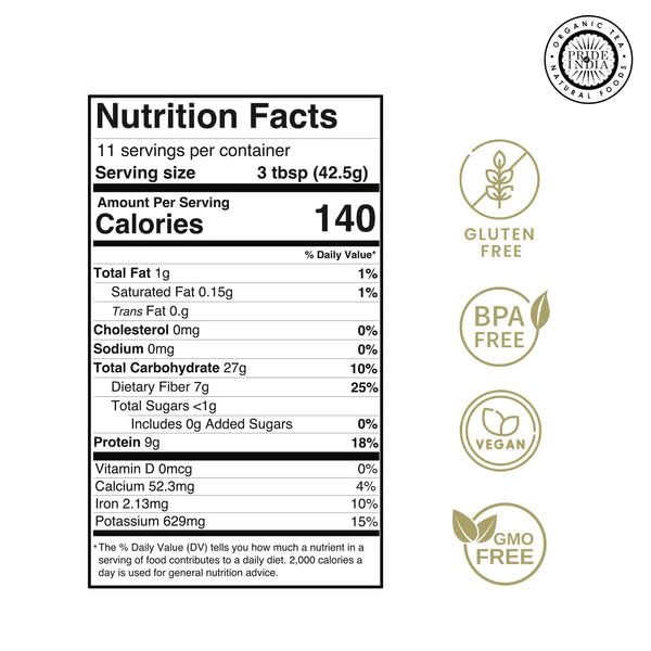 Pride of India - PACK of 6 - Garbanzo Bean Flour 1 lbs (454 gm) Earthy Nutty Slightly Sweet Taste Freshly Milled in Small Batches | Used for Baking Cooking Coating Thickening | Prepare Pancakes