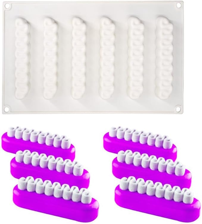 mostsom Silicone Molds Baking Mold for Mousse Cake, Silicone Mold for Chocolate, French Dessert Mold for Pastry Chocolate, Reusable Non-Stick Easy Release Baking Molds (I_ Creamy)