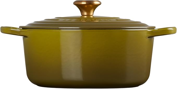 Le Creuset Enameled Cast Iron Signature Round Dutch Oven, 5.5 qt., Olive
