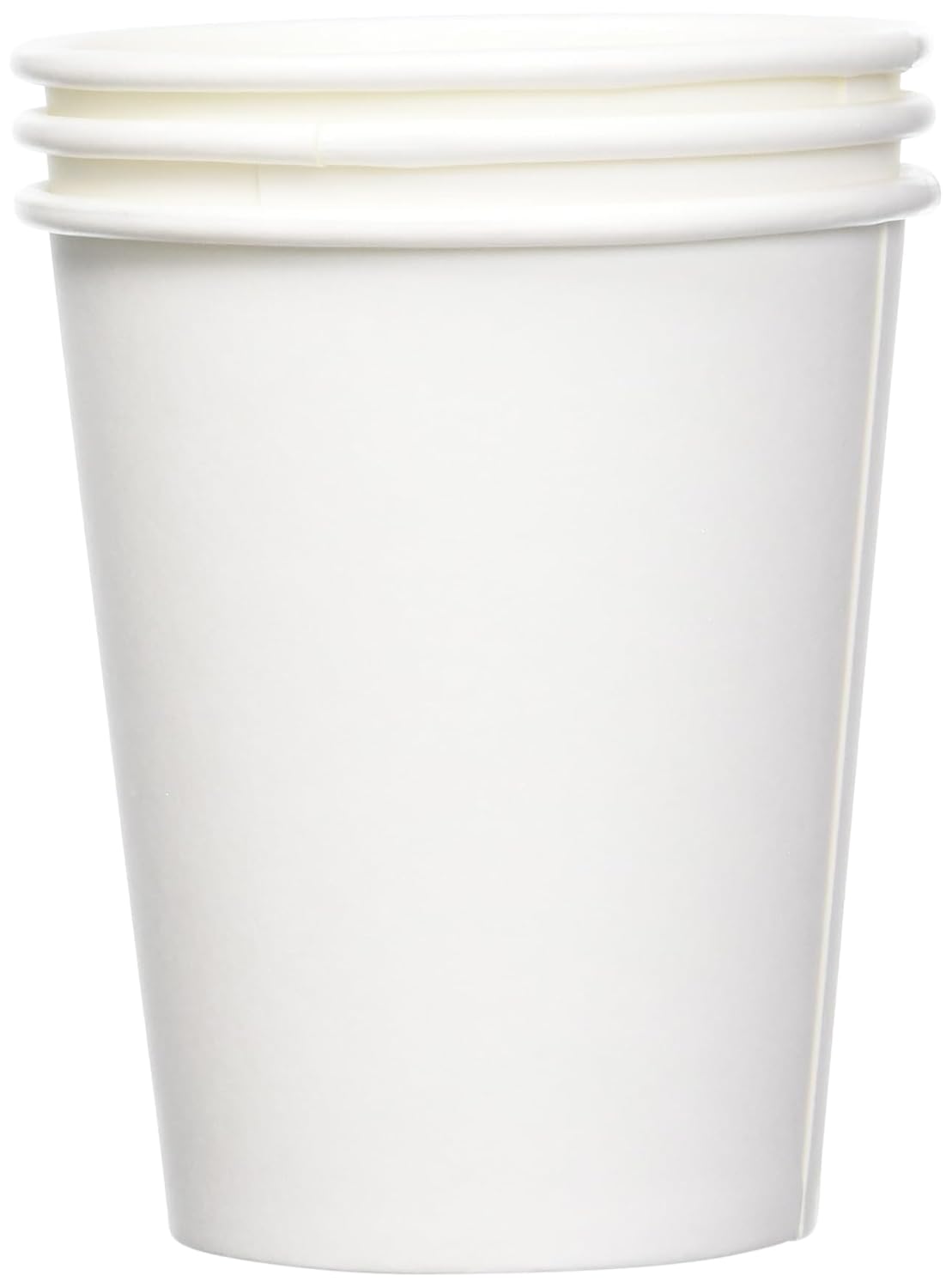 Amazon Basics Disposable Coffee Cups, 8 ounces, Paper, 1000 Count (Pack of 1), White