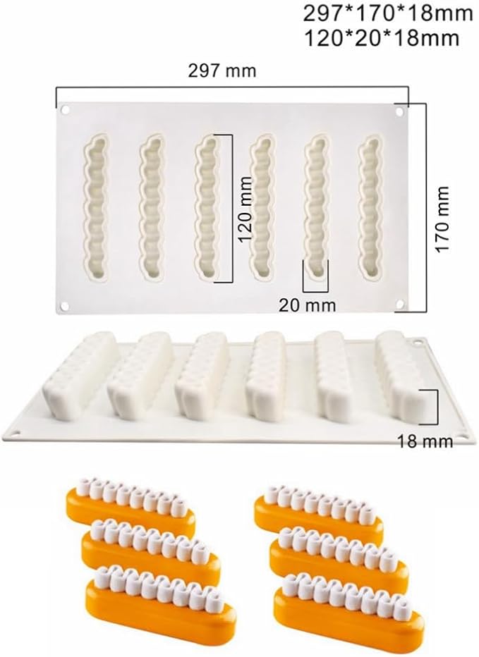 mostsom Silicone Molds Baking Mold for Mousse Cake, Silicone Mold for Chocolate, French Dessert Mold for Pastry Chocolate, Reusable Non-Stick Easy Release Baking Molds (I_ Creamy)