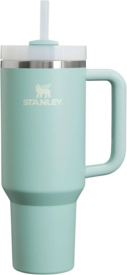 STANLEY Quencher H2.0 Tumbler with Handle and Straw 40 oz | Flowstate 3-Position Lid | Cup Holder Compatible for Travel | Insulated Stainless Steel Cup | BPA-Free | Seafoam