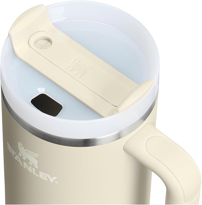 STANLEY Quencher H2.0 Tumbler with Handle and Straw 40 oz | Flowstate 3-Position Lid | Cup Holder Compatible for Travel | Insulated Stainless Steel Cup | BPA-Free | Exclusive Toasted Almond