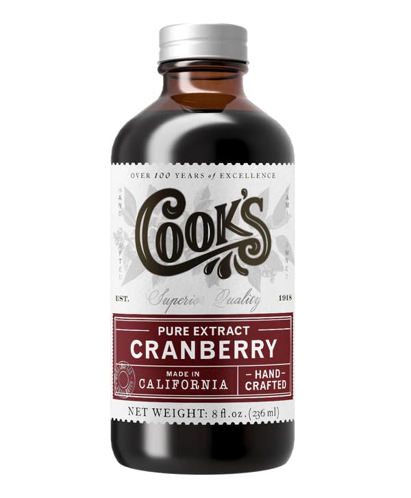 Cook's, Cranberry Extract for Breads, Muffins, Jellies, Jams, Sauces, Beverages, 8 oz