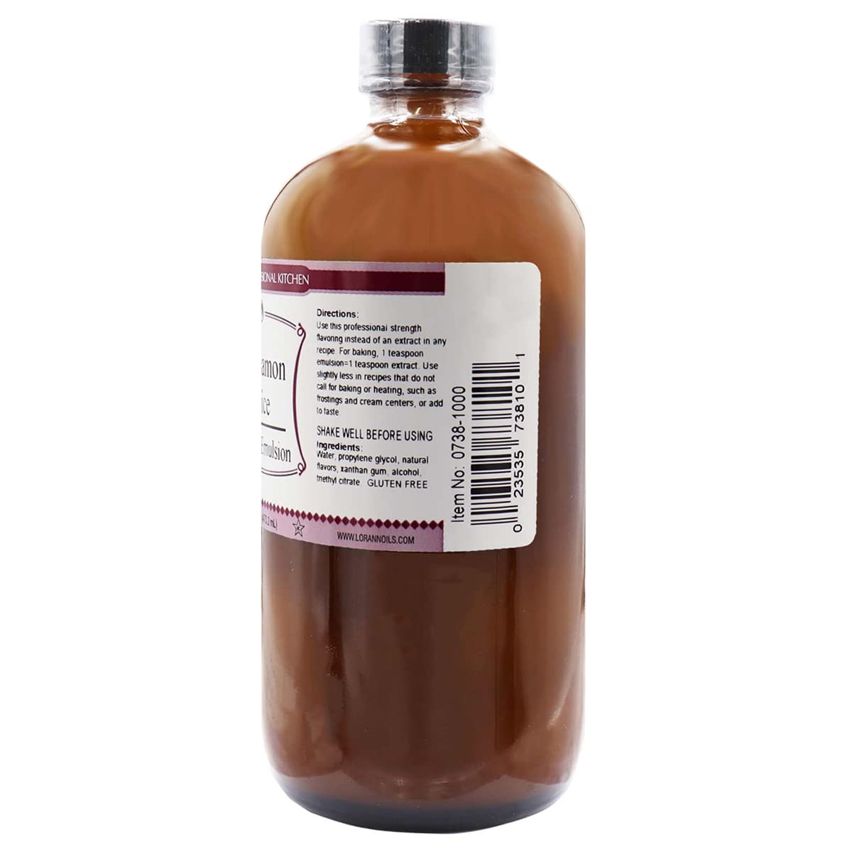 Lorann Oils Cinnamon Spice Bakery Emulsion: True Cinnamon Essence, Perfect for Enhancing Spiced Undertones in Baked Goods, Gluten-Free, Keto-Friendly, Cinnamon Extract Alternative for Your Kitchen