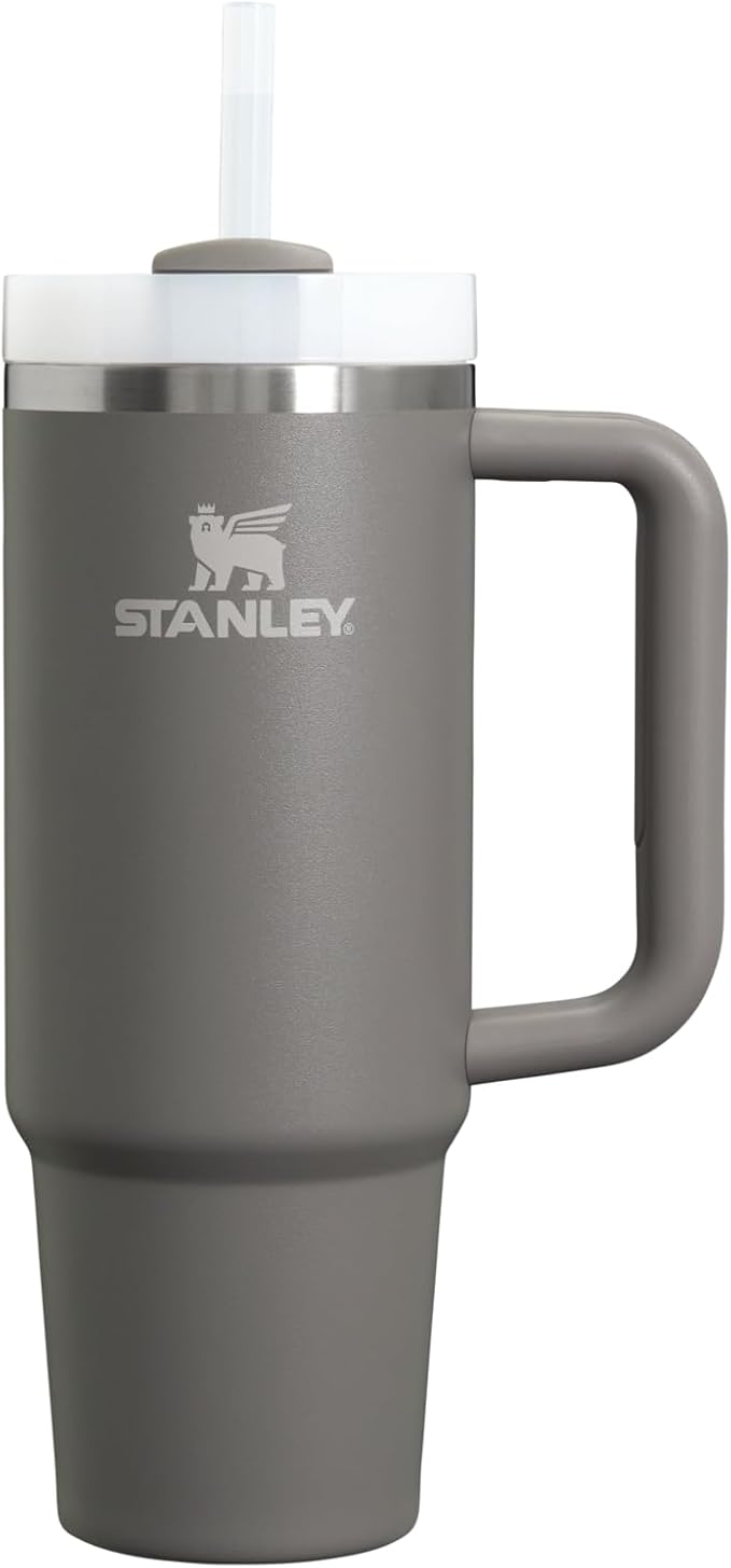 STANLEY Quencher H2.0 Tumbler with Handle and Straw 30 oz | Flowstate 3-Position Lid | Cup Holder Compatible for Travel | Insulated Stainless Steel Cup | BPA-Free | Stone