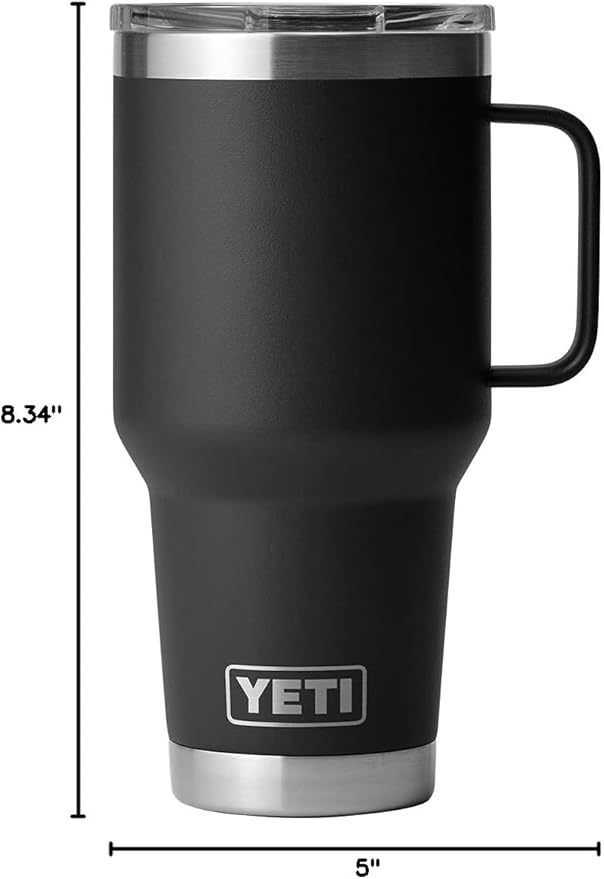 YETI Rambler 30 oz Travel Mug, Stainless Steel, Vacuum Insulated with Stronghold Lid