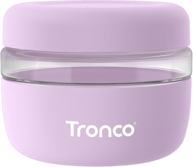 Tronco 16 oz Glass Food Storage Containers with Lids, Airtight, Leak & Spill Proof Glass Lunch Bowls for Meal Prep, Salad, Yogurt, Soup & Stew, Microwave & Dishwasher Safe, BPA-Free, Set of 1
