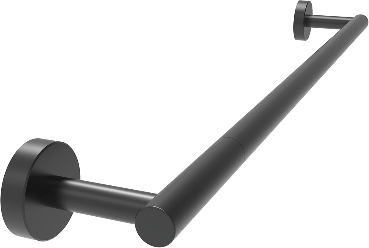 22 Inch Matte Black Towel Bar Towel Rack for Bathroom Kitchen Hand Towel Holder Dish Cloths Hanger SUS304 Stainless Steel RUSTPROOF Wall Mount Total Length 24 Inch (Matte Black)